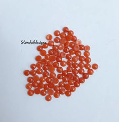 1.50MM, 2MM, 2.50MM Natural Coral Round Cabochon Loose Gemstone, AAA Italian Coral Smooth Round Flat back Cabochon stone For Jewelry