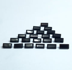 2x4MM, 2.5x5MM, 3x6MM Natural Black Onyx faceted Baguette Cut Gemstone, AAA BLACK ONYX faceted Baguette Cut Stone For jewelry