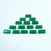 1.5x3MM, 2x3MM Natural Green Onyx faceted Baguette Cut Gemstone, AAA GREEN ONYX faceted Baguette Loose Calibrated Cut For jewelry making