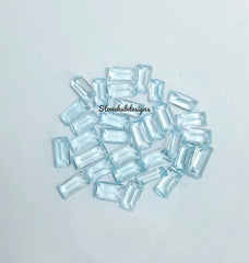 2x4MM, 2.5x5MM, 3x6MM Sky Blue Topaz Faceted Baguette Cut Gemstone, AAA Quality Natural Blue Sky Topaz Baguette Cut For Jewelry