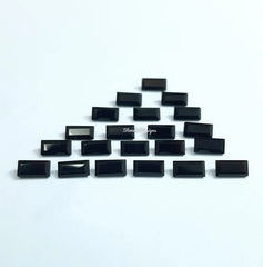 1.5x3MM, 2x3MM Natural Black Onyx faceted Baguette Cut Gemstone, AAA BLACK ONYX faceted Baguette Loose Calibrated Cut Stone For jewelry