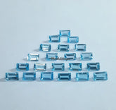 2x4MM, 2.5x5MM, 3x6MM Swiss Blue Topaz Faceted Baguette Cut Gemstone, AAA Natural Blue Swiss Topaz Faceted Baguette Cut Stone For Jewelry