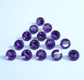3MM, 3.50MM, 4MM, 4.50MM, 5MM Natural Amethyst Faceted Round Cut Gemstone, AAA Purple Amethyst faceted Round Loose Cut Stones For Jewelry