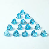 4MM, 5MM, 6MM Natural Swiss Blue Topaz Faceted Trillion Cut Stone, AAA Swiss Blue Topaz Trillion Cut Faceted calibrated Size Loose Gemstone