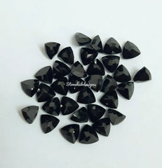 3MM, 4MM, 5MM Natural Black Spinel Faceted Trillion gemstone, 100% Natural AAA Quality Black Spinel Trillion Faceted Loose Gemstone