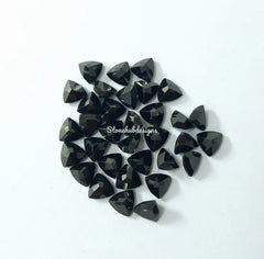 3MM, 4MM, 5MM Natural Black Spinel Faceted Trillion gemstone, 100% Natural AAA Quality Black Spinel Trillion Faceted Loose Gemstone