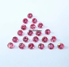 3MM, 4MM, 5MM, 6MM Natural Pink Topaz Faceted Round Cut Gemstone, AAA Pink Topaz Round Cut Faceted calibrated Size Loose Gemstone
