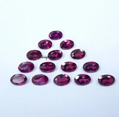3x5MM, 4x6MM, 5x7MM Natural Rhodolite Garnet Faceted Oval Cut Gemstone, AAA Pink Garnet faceted Oval Cut Gemstone for jewelry