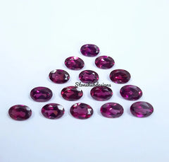 3x5MM, 4x6MM, 5x7MM Natural Rhodolite Garnet Faceted Oval Cut Gemstone, AAA Pink Garnet faceted Oval Cut Gemstone for jewelry