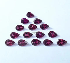 3x5MM, 4x6MM, 5x7MM Natural Rhodolite Faceted Pear Cut Gemstone, AAA Pink Rhodolite faceted Pear Cut Gemstone for jewelry