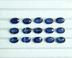 4x5MM, 4x6MM Natural Blue Sapphire Faceted Oval Cut Gemstone, AAA Blue Sapphire faceted Oval Cut Loose Calibrated Gemstones for Jewelry