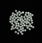 2MM, 3MM Natural Fresh Water White Pearl Round Cabochon Gemstone, AAA White Pearl Smooth Round Flat Back Cabochon loose Stone For Jewelry