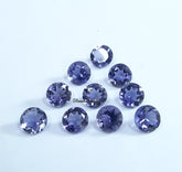 6MM, 7MM, 8MM Natural Iolite Faceted Round Cut Gemstone, AAA Quality Blue Iolite Faceted Iolite Loose Calibrated Cut Gemstone for Jewelry