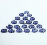 3x4MM, 3x5MM, 4x6MM Natural Iolite Faceted Oval Cut Gemstone, AAA Blue Iolite Faceted Oval Loose Calibrated Cut Gemstone for Jewelry