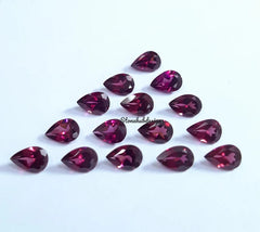 3x5MM, 4x6MM, 5x7MM Natural Rhodolite Faceted Pear Cut Gemstone, AAA Pink Rhodolite faceted Pear Cut Gemstone for jewelry