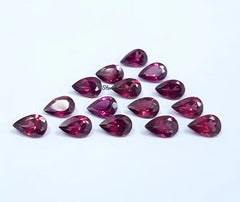 3x5MM, 4x6MM, 5x7MM Natural Rhodolite Faceted Pear Cut Gemstone, AAA Pink Rhodolite faceted Pear Cut Gemstone for jewelry