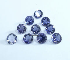6MM, 7MM, 8MM Natural Iolite Faceted Round Cut Gemstone, AAA Quality Blue Iolite Faceted Iolite Loose Calibrated Cut Gemstone for Jewelry