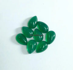 3X5MM, 4X6MM, 5X7MM, 6X9MM, 7X10MM Natural Green Onyx Pear Cabochon Calibrated size Loose Gemstone, Green Onyx Pear Cabochon Gemstone