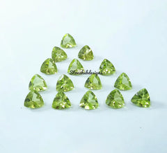 6MM, 7MM, 8MM Natural Peridot Faceted Trillion Cut gemstone, AAA Green Peridot Faceted Trillion Loose Calibrated Cut Gemstone For Jewelry