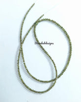 Natural Green Diamond Faceted Rondelle Beads, Diamond Necklace, AAA Green Diamond Faceted Beads for Jewelry, Green Diamond Beads