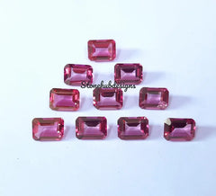 7x9MM, 8x10MM, 9x11MM, 10x12MM Natural Pink Topaz Faceted Octagon Cut Gemstone, AAA Pink Topaz Octagon Cut Calibrated Size Loose Gemstone