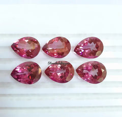 10x14MM, 12x16MM, 13x18MM, 15x20MM Pink Topaz Faceted Pear Cut Gemstone, AAA Pink Topaz Pear Cut Calibrated Size Loose Gemstone