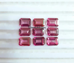 7x9MM, 8x10MM, 9x11MM, 10x12MM Natural Pink Topaz Faceted Octagon Cut Gemstone, AAA Pink Topaz Octagon Cut Calibrated Size Loose Gemstone