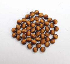 2.50MM, 3MM, 4MM Natural Tiger Eye Cabochon Round Gemstone, AAA TIGER Eye Smooth Round Cabochon Loose Gemstone For Jewelry