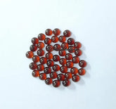 3MM, 4MM, 5MM, 6MM Natural Garnet Cabochon Round Gemstone, AAA Mozambique Garnet Smooth Round Flat Back loose Calibrated Cabs for jewelry