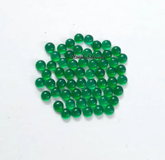 2MM, 2.50MM, 3MM Natural GREEN ONYX Round Cabochon gemstone, AAA Green Onyx Smooth Round flat back Cabochon For Jewelry Making