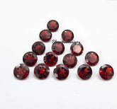 9MM, 10MM Natural Mozambique Garnet Faceted Round Cut Loose Gemstone, AAA Red Garnet Faceted Round Loose Calibrated Cut For Jewelry
