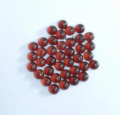 7MM, 8MM Natural Garnet Cabochon Round Gemstone, AAA Mozambique Garnet Smooth Round Flat Back loose Calibrated Cabs for jewelry