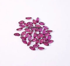 1.5x3MM, 2x3MM Natural Rhodolite Faceted Marquise Cut Gemstone, AAA Pink Rhodolite Marquise Loose Calibrated Cut Gemstone for Jewelry