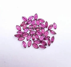 1.5x3MM, 2x3MM Natural Rhodolite Faceted Marquise Cut Gemstone, AAA Pink Rhodolite Marquise Loose Calibrated Cut Gemstone for Jewelry