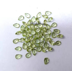 2x3MM, 3x4MM Natural Peridot Faceted Pear Cut Gemstone, AAA Green Peridot faceted Pear Calibrated Size loose stone For Jewelry Making