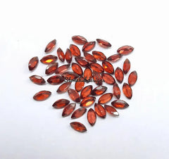 1.5x3MM, 2x3MM Natural Garnet Faceted Marquise Cut Gemstone, AAA Mozambique Red Garnet Marquise Loose Calibrated Cut Stone for Jewelry