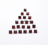 2x2MM, 2.5x2.5MM Natural Garnet Faceted Square Cut Loose Gemstone, AAA Red Mozambique Garnet faceted Square Cut loose Stone for jewelry