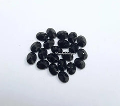 2x3MM, 3x4MM, 3x5MM Natural Black Onyx Faceted Oval Cut Gemstone, AAA Black Onyx Faceted Loose Calibrated Oval Cut Gemstone for Jewelry