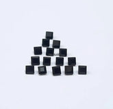 2x2MM, 2.50x2.50MM Natural Black Onyx Faceted Square Cut Gemstone, AAA Black Onyx faceted Square Loose Calibrated Cut Gemstone for jewelry