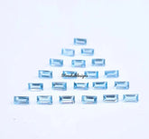 1.5x3MM, 2x3MM Swiss Blue Topaz Faceted Baguette Cut Gemstone, AAA Natural Blue Swiss Topaz Faceted Baguette Loose Cut Stone For Jewelry