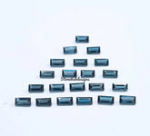1.5x3MM, 2x3MM London Blue Topaz Faceted Baguette Cut Gemstone, AAA Natural Blue London Topaz Faceted Baguette Loose Cut Stone For Jewelry