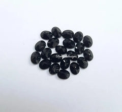 3x4MM, 3x5MM Natural Black Spinel Faceted Oval Cut Gemstone, AAA Black Spinel faceted Oval Loose Calibrated Cut Stone for Jewelry