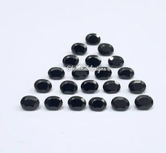 4x6MM, 5x7MM, 6x8MM Natural Black Spinel Faceted Oval Cut Gemstone, AAA Black Spinel faceted Oval Loose Calibrated Cut Stone for Jewelry
