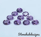 6X8MM, 7X9MM, 8X10MM, 9X11MM Natural Amethyst faceted Oval Cut Gemstone, AAA Amethyst Oval Purple Color Calibrated Size For Jewelry