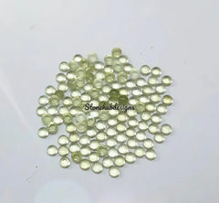 2MM, 2.50MM Natural Peridot Round cabochon Gemstone, AAA Green Peridot Smooth Round Flat Back Cabochon Size loose Gemstone for jewelry
