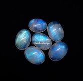 10x12MM, 10x14MM, 12x16MM, 13x18MM Natural Moonstone Oval Cabochon Gemstone, AAA Blue flash Moonstone Smooth Oval Cabs Gemstone for Jewelry