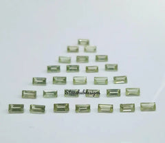 1.5x3MM, 2x3MM, 2x4MM Natural Peridot Faceted Baguette Cut Gemstone, AAA Green Peridot Baguette Calibrated Size loose Gemstone for jewelry