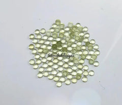 2MM, 2.50MM Natural Peridot Round cabochon Gemstone, AAA Green Peridot Smooth Round Flat Back Cabochon Size loose Gemstone for jewelry