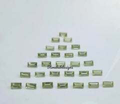 1.5x3MM, 2x3MM, 2x4MM Natural Peridot Faceted Baguette Cut Gemstone, AAA Green Peridot Baguette Calibrated Size loose Gemstone for jewelry