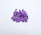 2x3MM, 3x4MM Natural Amethyst faceted Pear Cut Gemstone, AAA Purple Amethyst faceted Pear Cut Loose Calibrated Stone For Jewelry